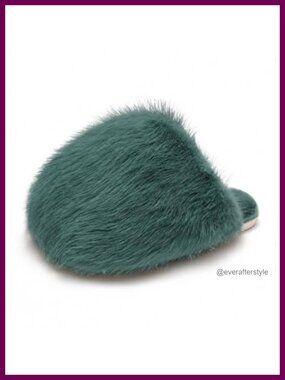 Fluffy Faux Fur Slippers Non Slip Warm Indoor Winter Home Wear